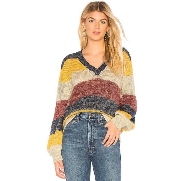 BCBGMaxAzria Sweaters - BCBGMaxAzria Mohair Metallic V-Neck Sweater